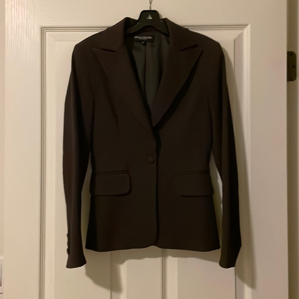 Ciello Couture Los Angeles Brown Textured Blazer Sz 0
